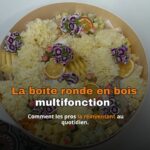 La boîte ronde en bois multifonction