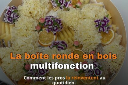 La boîte ronde en bois multifonction