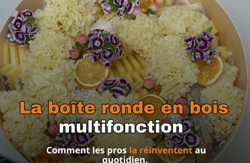 La boîte ronde en bois multifonction