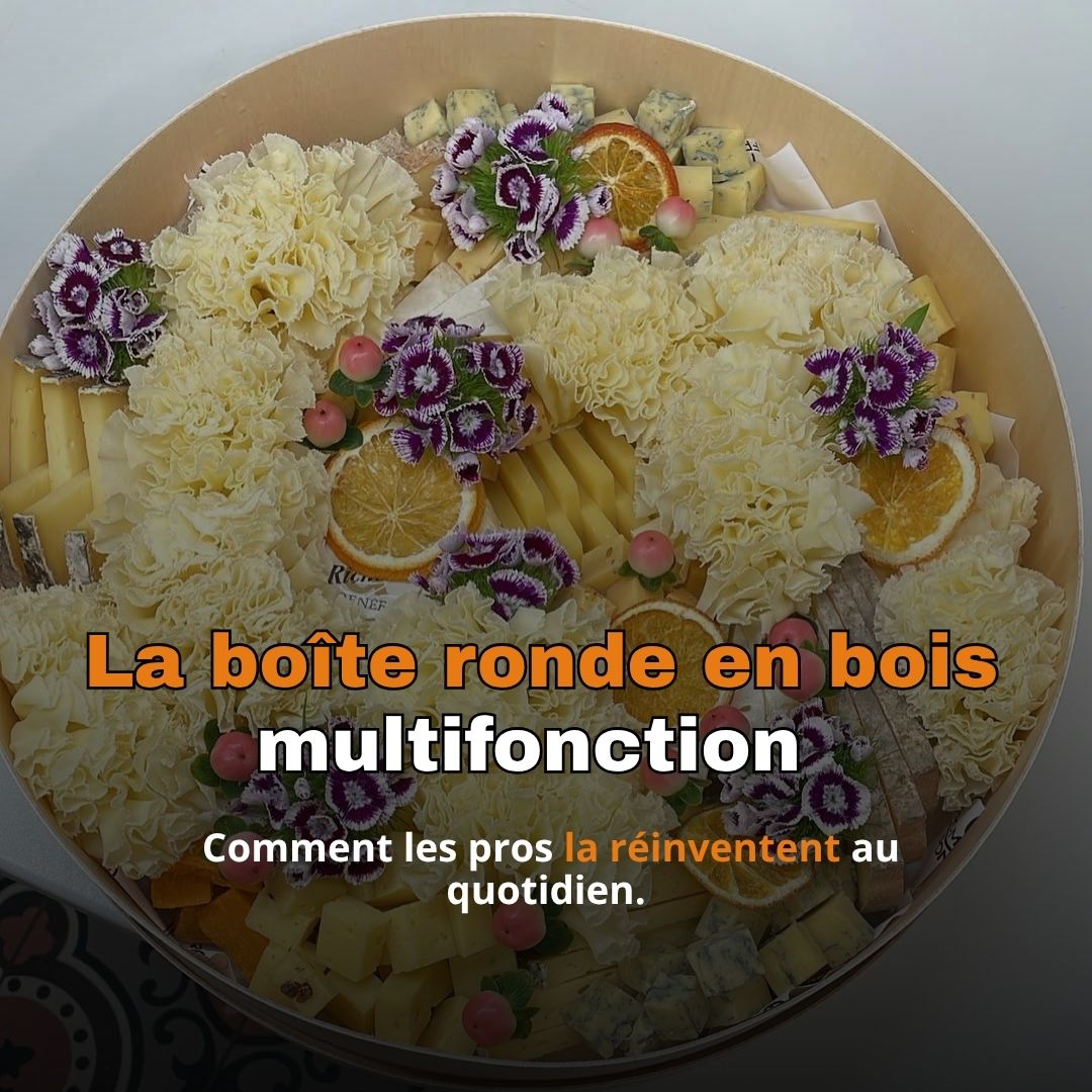 La boîte ronde en bois multifonction